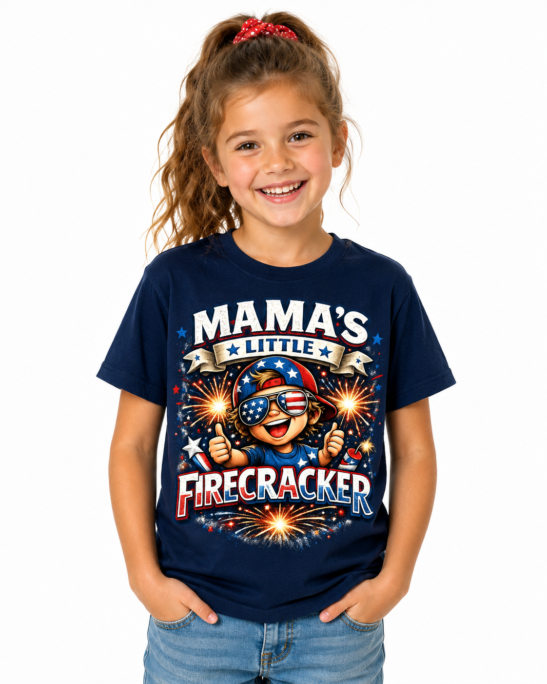 Mama,s Little Firecracker Kids T-Shirt
