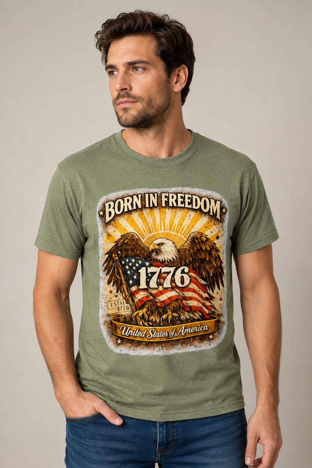 Born in Freedom 1776 T-Shirt