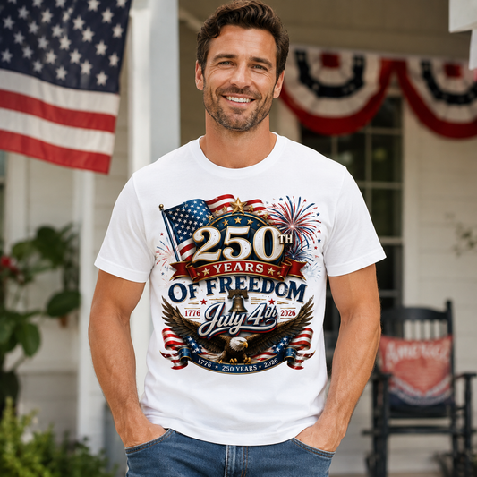 250 Years Of Freedom July 4th Men's T-Shirt