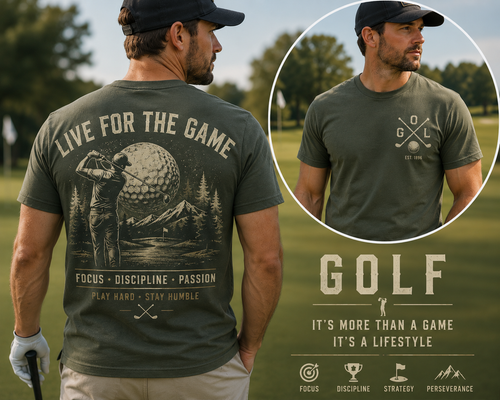 Live For The Game Golf Men's T-Shirts